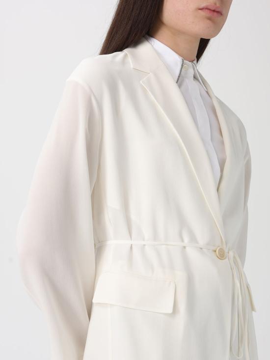 26SS 브루넬로 쿠치넬리 사브르 크레이프 블레이저 MF9067590 C600 Beige - BRUNELLO CUCINELLI