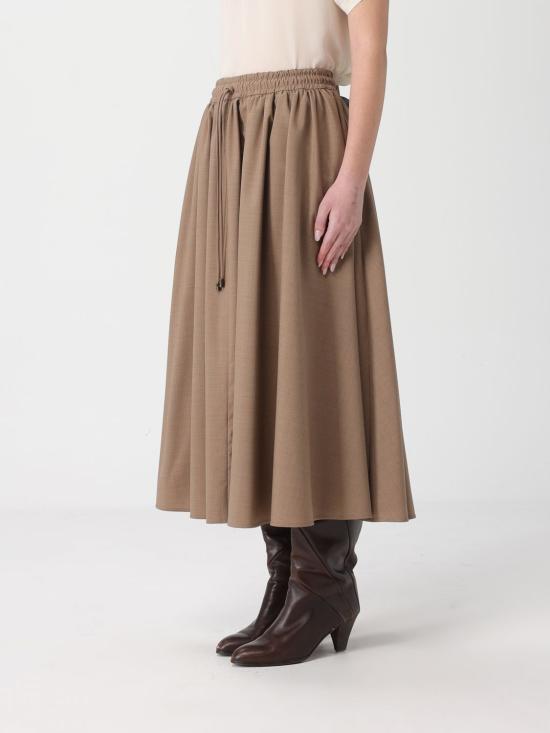 26SS 막스마라 롱 스커트 2611101061600 001 Brown - MAX MARA