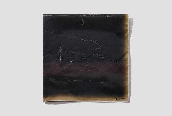 26SS 르메르 머플러/스카프 LANDSCAPE HABOTAI 60x60 - LANDSCAPE HABOTAI TA0022 LF1618 블랙 - LEMAIRE