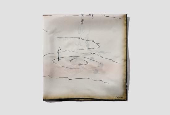 26SS 르메르 머플러/스카프 랜드스케이프 하보타이 60x60 - 랜드스케이프 하보타이 TA0022 LF1618 오프 화이트 - LEMAIRE