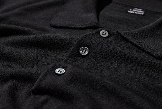 26SS SALON C. LUNDMAN 폴로 티셔츠 카리아지 울/실크 CL309 블랙 반팔 폴로셔츠 - OTHER BRANDS