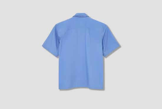 26SS SALON C. LUNDMAN 반팔 셔츠 (목걸이 포함) - 알비니 코튼 CL508 블루 - OTHER BRANDS