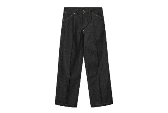 26SS 르메르 데님 팬츠 스터드 장식 와이드 팬츠 - 헤비 슬레이트 데님 PA1288 LD1061 블루