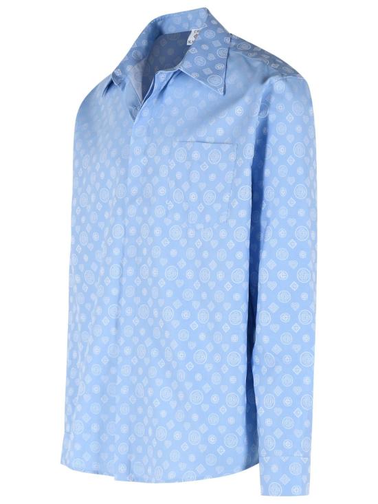 26SS 카사블랑카 긴팔 셔츠 M SP26 SH 222 02BLUE MONOGRAM Light Blue - CASABLANCA