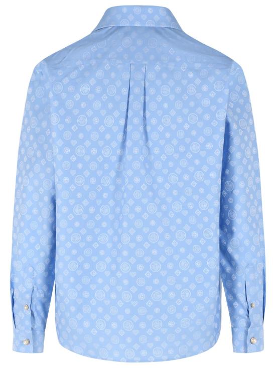 26SS 카사블랑카 긴팔 셔츠 M SP26 SH 222 02BLUE MONOGRAM Light Blue - CASABLANCA