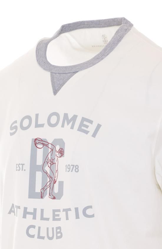 26SS 브루넬로 쿠치넬리 반팔 티셔츠 M0B131001G CFR27 White - BRUNELLO CUCINELLI