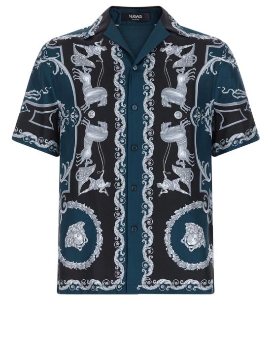 26SS 베르사체 반팔 셔츠 10227401A160965BE50 Black