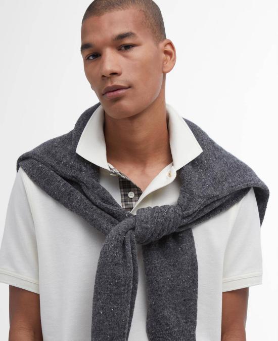 26SS 바버 폴로 티셔츠 MML0012 MML WH71 Whisper white classic - BARBOUR