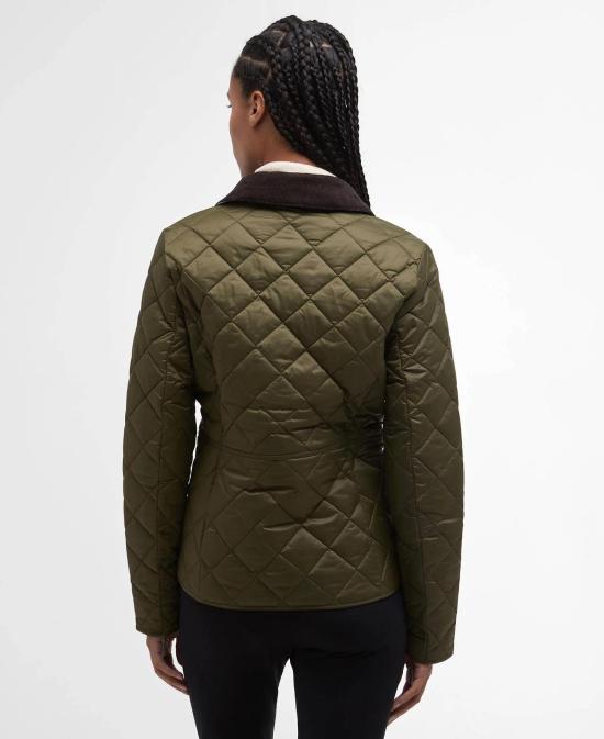 26SS 바버 DEVERON 데브론 퀼티드 자켓 LQU1012 LQU OL51 Olive pale pink - BARBOUR