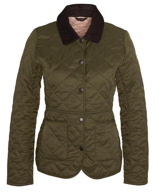 26SS 바버 DEVERON 데브론 퀼티드 자켓 LQU1012 LQU OL51 Olive pale pink