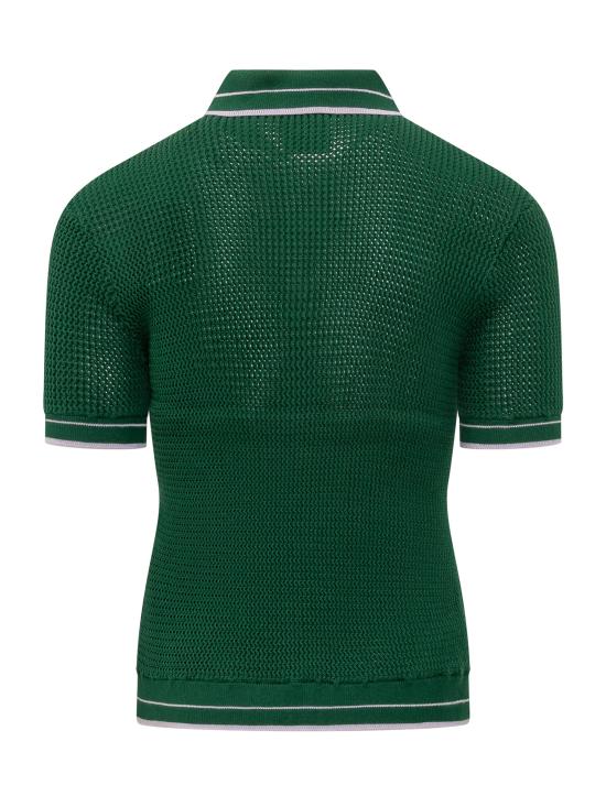 26SS 카사블랑카 폴로 티셔츠 MSS26KW1296 01 GREEN - CASABLANCA