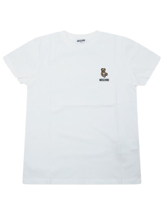 26SS [키즈] 모스키노 티셔츠 HUM05TLAA02 10063 BIANCO