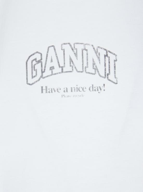 26SS 가니 로고 에센셜 티셔츠 A1050057 151 BIANCO - GANNI