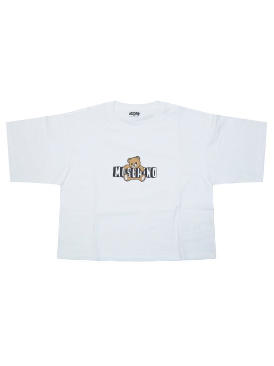 26SS [키즈] 모스키노 티셔츠 HDM072LBA00 10101 BIANCO