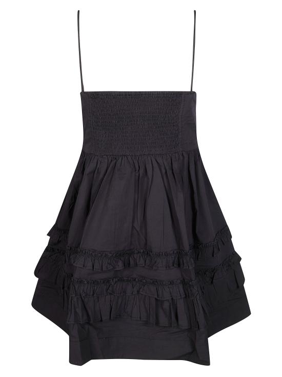 26SS 가니 프릴 슬리브리스 미니 드레스 A1030207 099 - GANNI