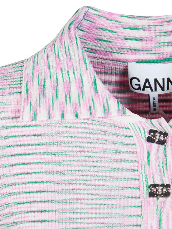 26SS 가니 스페이스다이드 폴로셔츠 A1070072 868 ROSA - GANNI