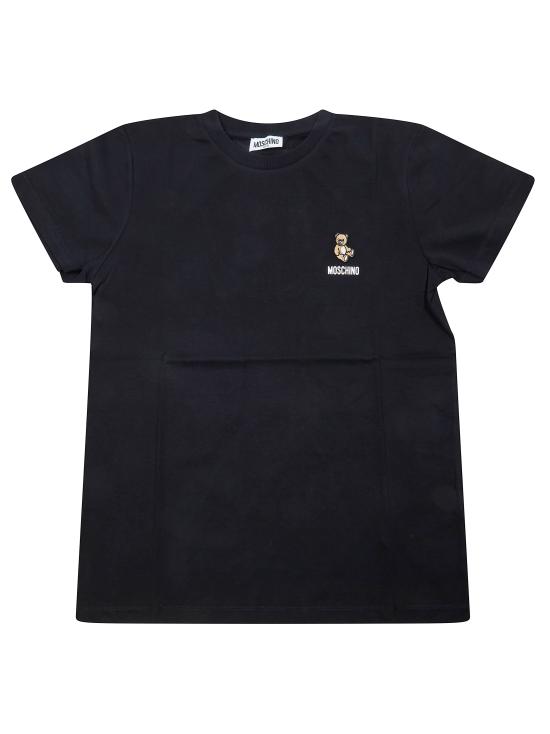 26SS [키즈] 모스키노 티셔츠 HUM05TLAA02 60100 NERO