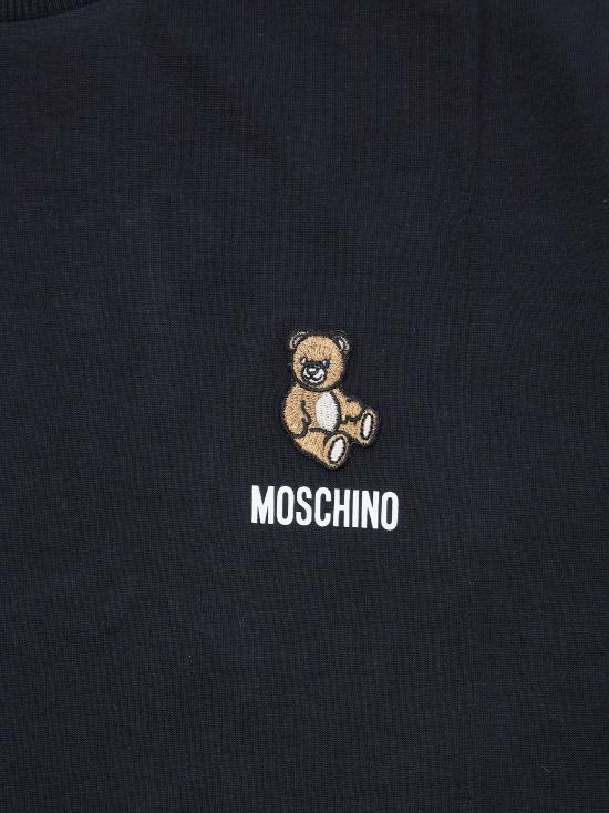 26SS [키즈] 모스키노 티셔츠 HUM05TLAA02 60100 NERO - MOSCHINO