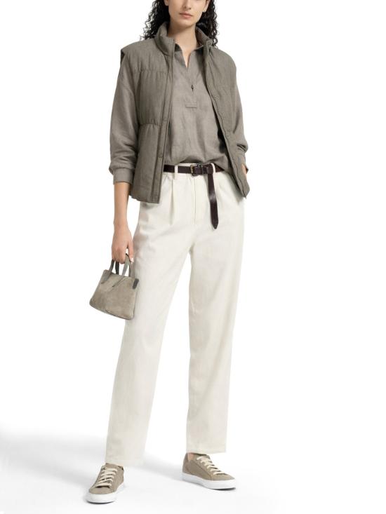 26SS 브루넬로 쿠치넬리 블라우스 MA698MQ705 C1063 GREEN - BRUNELLO CUCINELLI