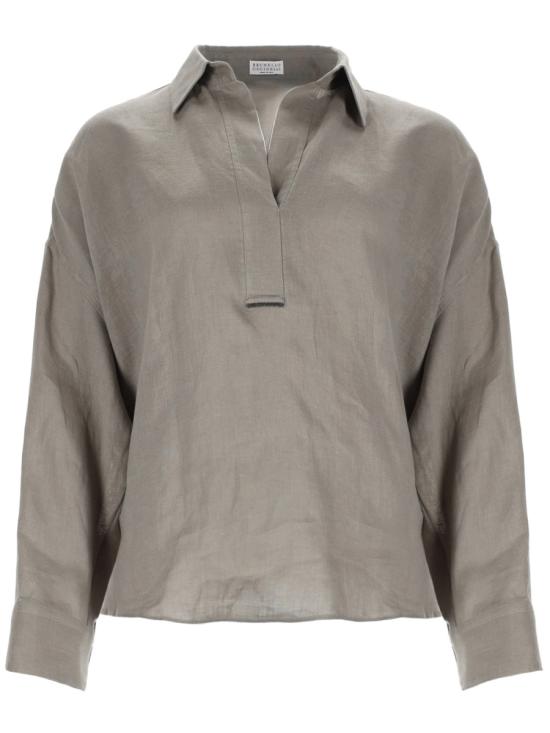 26SS 브루넬로 쿠치넬리 블라우스 MA698MQ705 C1063 GREEN