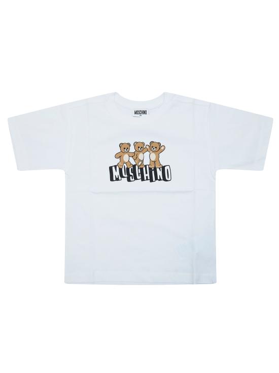 26SS [키즈] 모스키노 티셔츠 HUM05PLAA23 10101 BIANCO