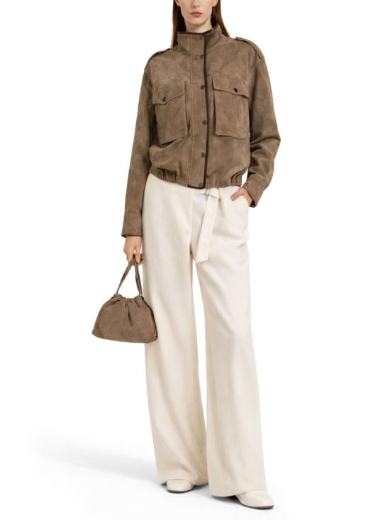 26SS 브루넬로 쿠치넬리 모닐리 쿠튀르 스웨이드 자켓 MPCAI7787 C8850 DOVE - BRUNELLO CUCINELLI