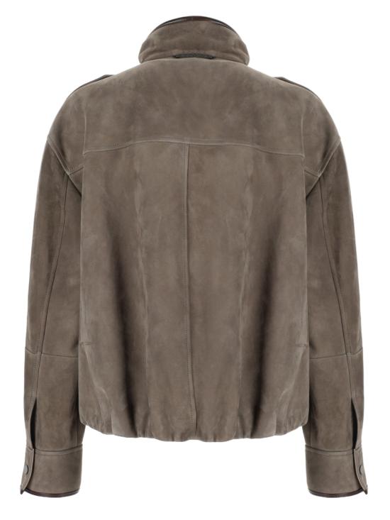 26SS 브루넬로 쿠치넬리 모닐리 쿠튀르 스웨이드 자켓 MPCAI7787 C8850 DOVE - BRUNELLO CUCINELLI