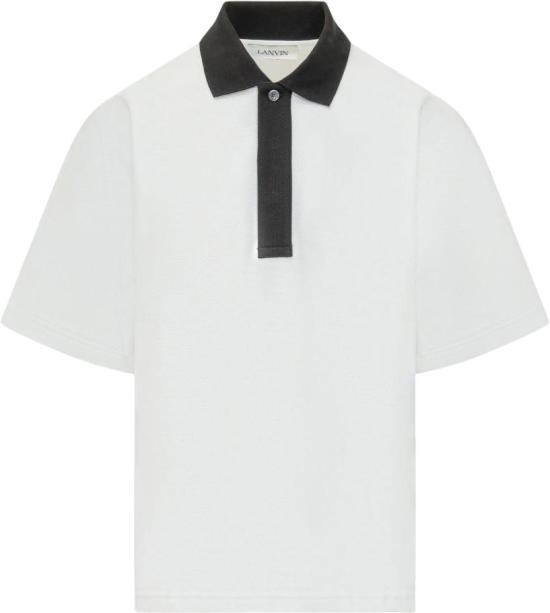 26SS 랑방 폴로 티셔츠 RMPL0007J042P2600 WHITE