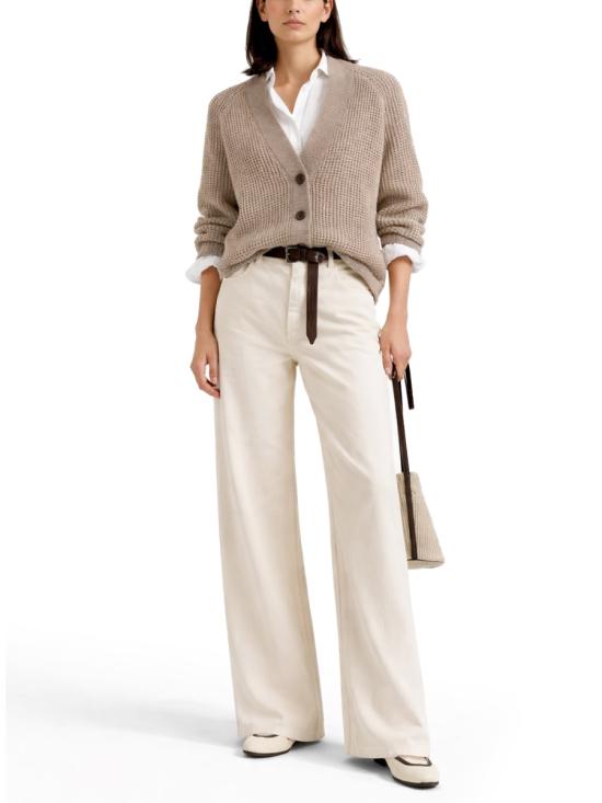 26SS 브루넬로 쿠치넬리 스웨터 M12205106 CFM68 BEIGE - BRUNELLO CUCINELLI