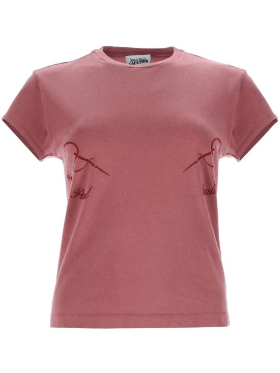 26SS 장 폴 고티에 반팔 티셔츠 TO404 J03228 BORDEAUX