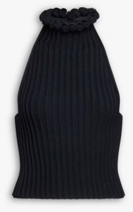 25FW 알라이아 민소매 티셔츠 AA9H1347K107B 995 NOIRALAIA