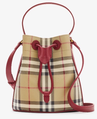 26SS 버버리 미니 체크 버킷백 8116284 B9724 VNTGCHKRUBY