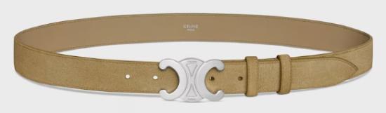 26SS 셀린느 가죽 벨트 45BIE3AUW 02SW STONEBEIGE