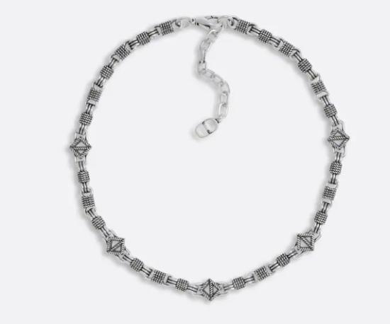  디올 네크리스 N2508HOMMT 200 ag whit met