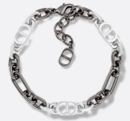 26SS 디올 CD 아이콘 체인 링크 브레이슬릿 B3650HOMMT 004 PALLA BLACK