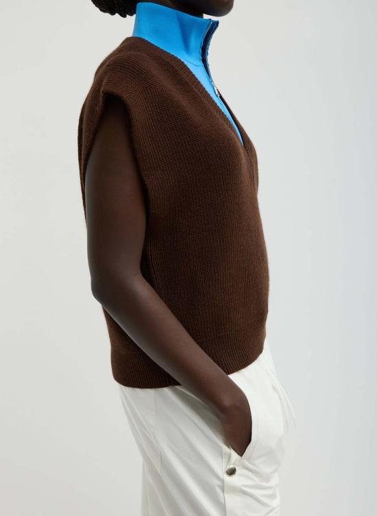  티비 베스트 카디건 스티치 스웨터 - TIBI