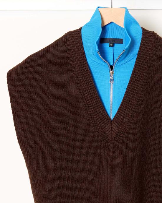  티비 베스트 카디건 스티치 스웨터 - TIBI