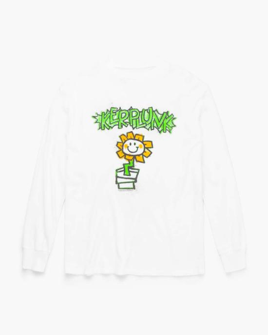  [키즈] Rowdy Sprout 트레이닝 상의 로우디 스프라우트 그린 데이 커플렁크 긴팔 티셔츠 화이트