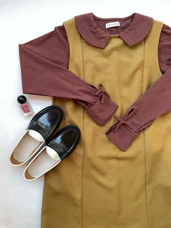  알리지 숏 원피스 알리시 울 미니 드레스 오르조