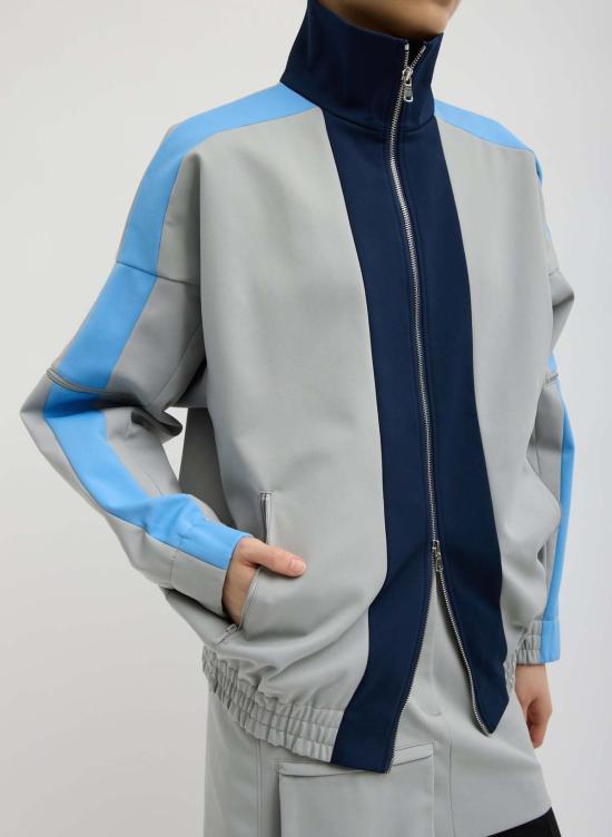  티비 봄버 자켓 테크 니트 봄버 재킷 - TIBI