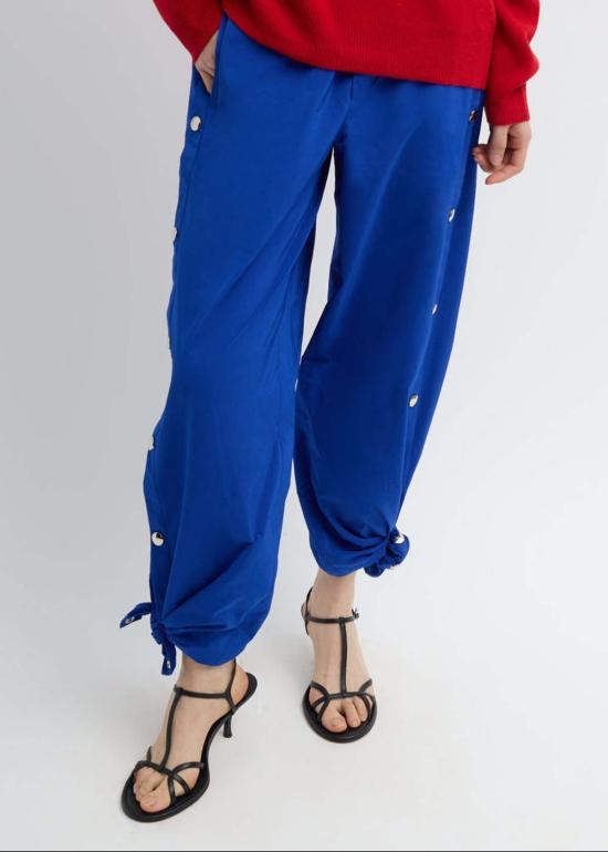  티비 스트레이트 팬츠 나일론 스냅 조거 팬츠 - TIBI