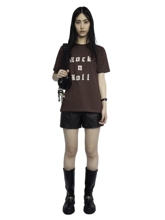 25FW 자딕앤볼테르 반팔 티셔츠 JWTS02868BURGUNDY Burgundy - ZADIG & VOLTAIRE
