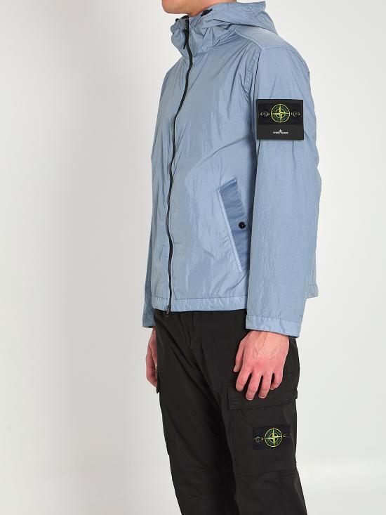 26SS 스톤 아일랜드 크링클 랩스 NY 윈드 레지스턴스 안티 드롭 후드 자켓 L1S154100001 LIGHT BLUE - STONE ISLAND
