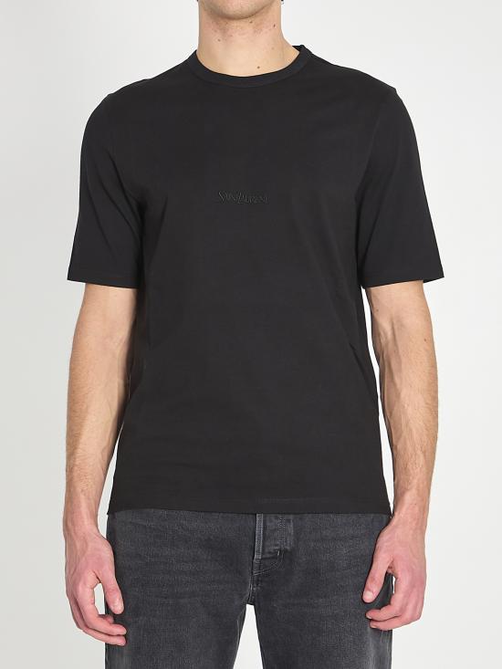 26SS 생로랑 반팔 티셔츠 857461 BLACK