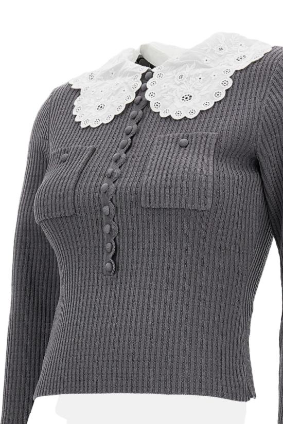 26SS 셀프 포트레이트 블라우스 RS26106TAGRGREY Grey - SELF PORTRAIT