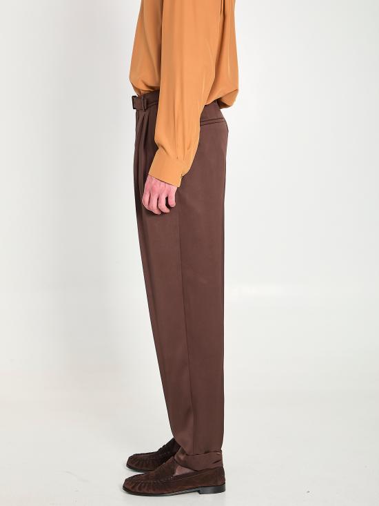 26SS 생로랑 스트레이트 팬츠 854428 BROWN - SAINT LAURENT