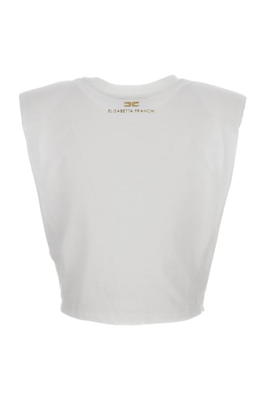 26SS 엘리자베타프랜치 민소매 티셔츠 MA01161E2270 White - ELISABETTA FRANCHI