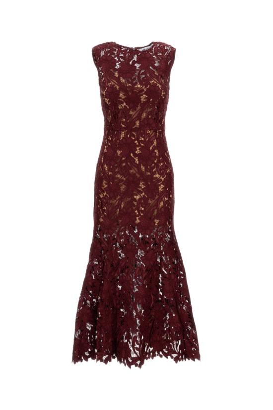 26SS 셀프 포트레이트 롱 원피스 RS26167MABUBURGUNDY Burgundy