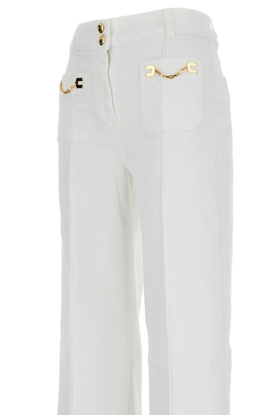 26SS 엘리자베타프랜치 데님 팬츠 PJ25D61E2360 White - ELISABETTA FRANCHI
