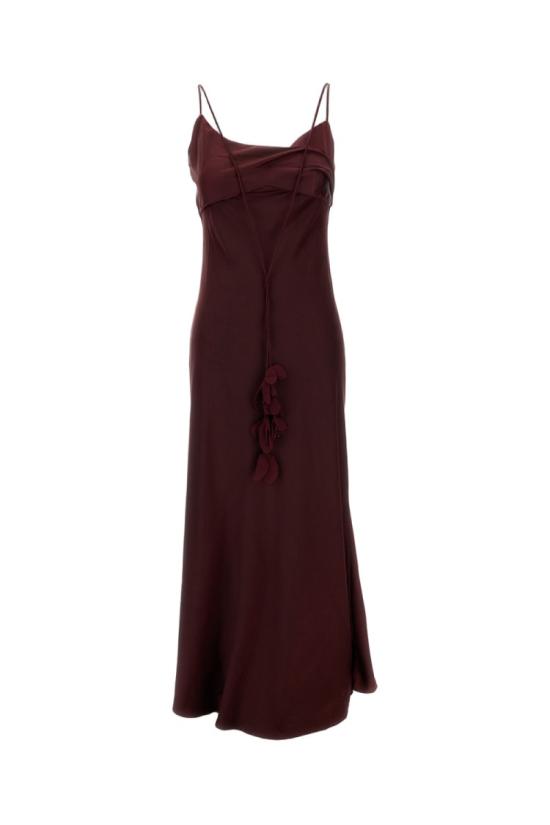 26SS 셀프 포트레이트 롱 원피스 RS26218MBUBURGUNDY Burgundy